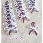 Saténové svatební vývazky V07 (Dark Dusty Rose) – Zboží Dáma