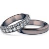 Prsteny Savicki Snubní prsteny černé zlato s drážkou diamanty SAV OBR M2 D CZ