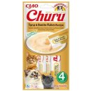 Inaba Churu cat snack tuňák & Bonito vločky 4 x 14 g