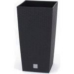 Prosperplast Květináč Rato square 40 x 40 x 75 cm antracit – Zboží Dáma