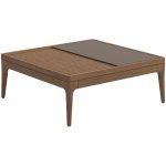 Gloster Konferenční nízký stolek Lima, čtvercový 81x81x31cm, rám teak, výplet umělý ratan wheat, bez desky – Hledejceny.cz
