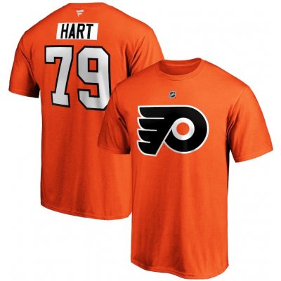 Fanatics tričko #79 Carter Hart Philadelphia Flyers Stack Logo Name & Number – Zboží Mobilmania