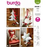 Střih Burda zelený 5760 - vánoční dekorace, věnec, medvídek – Zboží Dáma