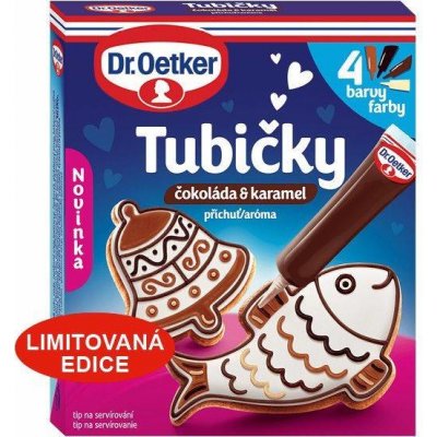 Dr. Oetker Tubičky na zdobení čokoláda a karamel (4x19 g)