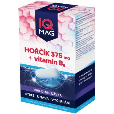 IQ Mag hořčík 375 mg + B6 60 kapslí – Hledejceny.cz