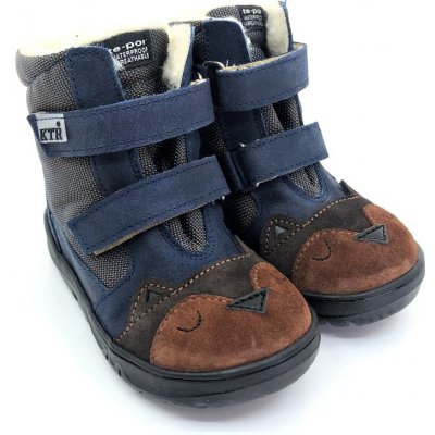 KTR dětské zimní boty 315 Sova vlna modrá – Zboží Dáma