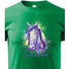 Dětské tričko dětské tričko Kůň, zelená