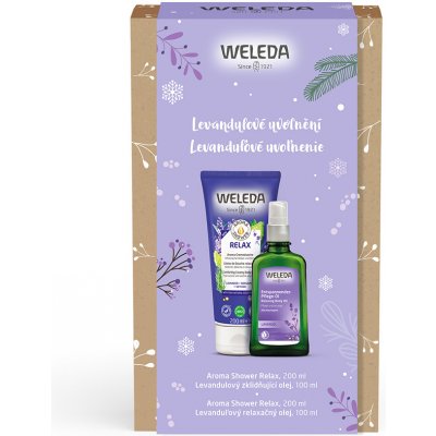 Weleda Levandulové uvolnění ​Aroma Shower Relax 200 ml + Levandulový zklidňující olej 100 ml dárková sada – Hledejceny.cz