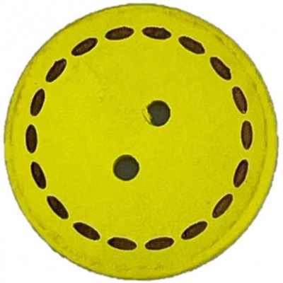 Pro Háčkování Dřevěný knoflík se štěpováním Ø 25 mm žlutý – Sleviste.cz