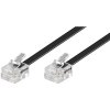 síťový kabel PremiumCord tk6-03b telefonní rovný 6P4C (RJ-11) plug - 6P4C (RJ-11) plug, 3m, černý