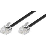 PremiumCord tk6-03b telefonní rovný 6P4C (RJ-11) plug - 6P4C (RJ-11) plug, 3m, černý – Zboží Živě