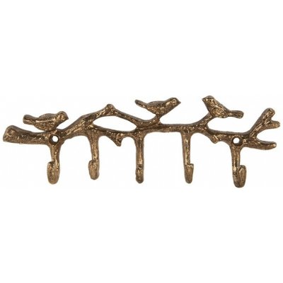 Clayre & Eef ptáčci 18 x 2 x 6 cm zlatý – Hledejceny.cz