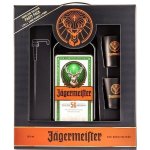 Jägermeister Party Pack 35% 1,75 l (dárkové balení pumpička 2 panáky) – Zboží Mobilmania
