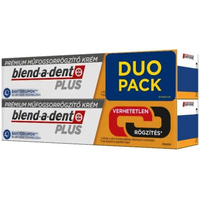 Blend a dent Plus fixační krém Premium plus 2 x 40 g