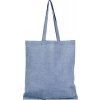 Nákupní taška a košík Melírovaná nákupní taška z recyklované bavlny modrá