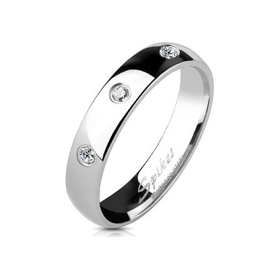 Spikes USA OPR1198 dámský snubní prsten se 3mi zirkony OPR1198 4 – Zboží Mobilmania