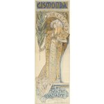 Plakát, Obraz - Gismonda, Alfons Mucha, 20 × 60 cm – Zboží Dáma