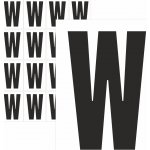 Písmena samolepící černá W samolepící vinylová fólie velikost znaku 95 mm – Hledejceny.cz