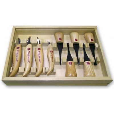 Sada 9 řezbářských nástrojů Flexcut KN700 (4 nože a 5 dlát – Zboží Mobilmania