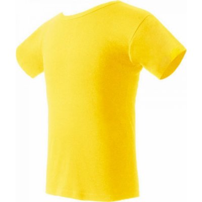 Nath bavlněné tričko K1 z poločesané bavlny s bočními švy Žlutá NH140