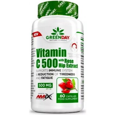 Amix Nutrition Vitamin C 500 s extraktem z šípků 60 kapslí – Hledejceny.cz
