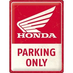 Postershop Plechová cedule: Honda Parking Only - 30x40 cm