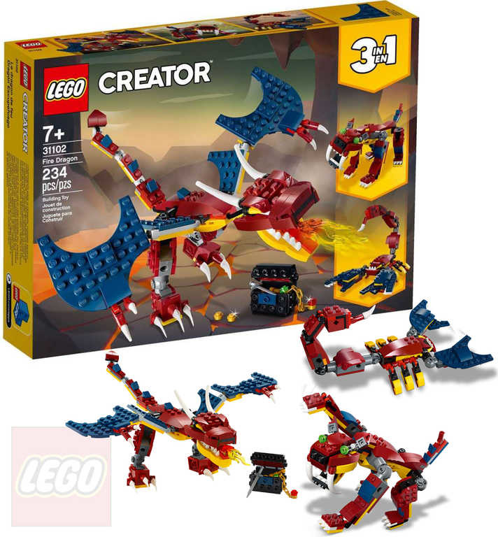LEGO® Creator 31102 Ohnivý drak od 499 Kč - Heureka.cz