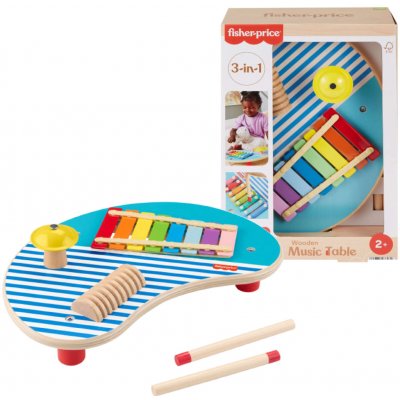 Fisher Price Dřevěný hudební stolek, hudební hračka – Hledejceny.cz