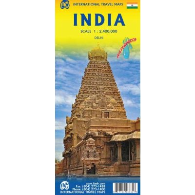 ITMB Publishing mapa India 1:2,1 mil. voděodolná ITM – Hledejceny.cz