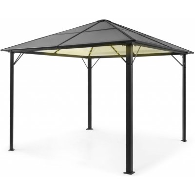 Blumfeldt Pantheon Solid Sky Ambient Solar, pavilon s šedou střechou, 3 × 3 m polykarbonát, hliník (HMD1-PSSAmSolar3x3) – Hledejceny.cz