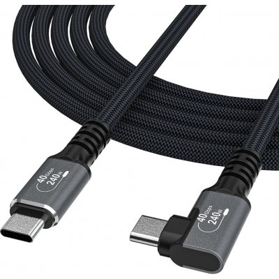 Wozinsky WPS1-UY41S USB-C Thunderbolt 4 240W úhlový zahnutý 1,5 m černý – Zboží Živě