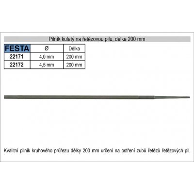 FESTA Pilník na řetězovou pilu 200 mm Ø 4 mm – Zboží Mobilmania