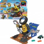 Hot Wheels Autodráha Monster Trucks Mega-Wrex versus Crushzilla v aréně – Zboží Mobilmania