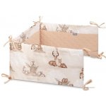 Sensillo Ochranný mantinel do postýlky Lesní zvířátka meruňková – Zboží Dáma