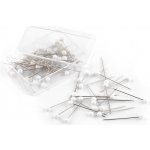 Špendlíky s plastovou hlavičkou délka 32 mm bílé – Zboží Dáma