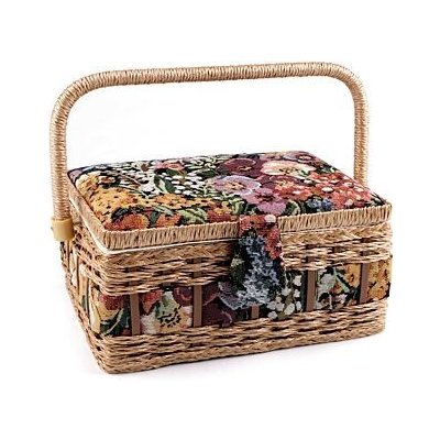 Kazeta - košík na šicí potřeby - květy – Hledejceny.cz