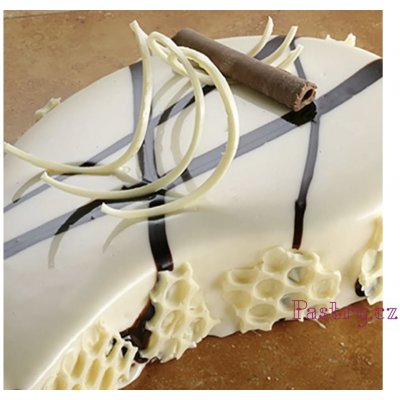 Pastry zrcadlová poleva Mirror Glazé bílá čokoláda 250 g – Zboží Mobilmania