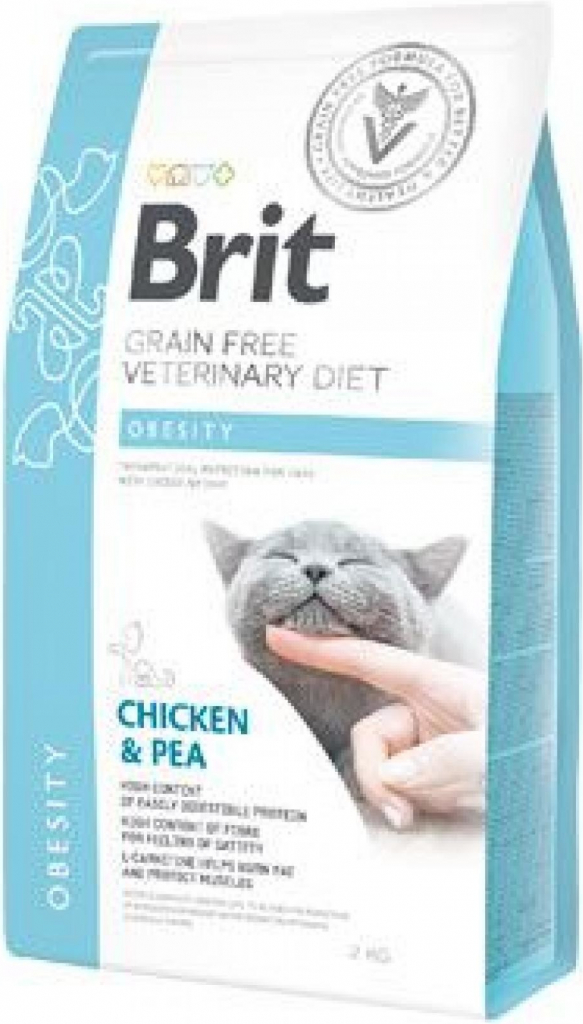 Brit Veterinary Diets Cat GF Obesity 2 kg