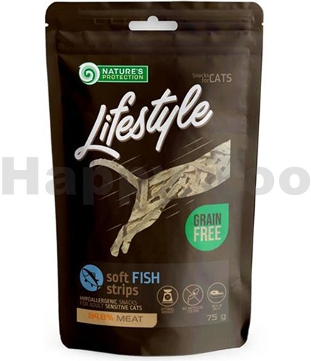 Nature\'s Protection Cat Snack Lifestyle mini soft rybí plátky 75 g