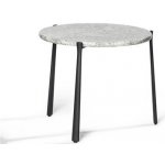 Tribu Odkládací stolek Branch, kulatý 60x27 cm, rám hliník white, deska žula