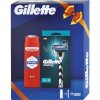 Kosmetická sada Gillette Mach3 holicí strojek + 2 náhradní hlavice + Old Spice Whitewater sprchový gel 3v1 250 ml, kosmetická sada pro muže