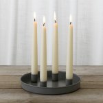 BOLTZE Kovový svícen Margo šedý – Zboží Mobilmania