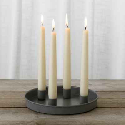 BOLTZE Kovový svícen Margo šedý – Zboží Mobilmania