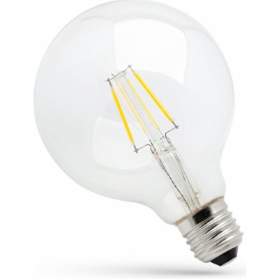 Spectrum LED LED GLOB G95 E-27 230V 4W COG Teplá bílá CLEAR stmívatelné – Hledejceny.cz