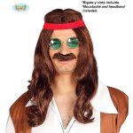 Hippies paruka a vousy – Zboží Mobilmania