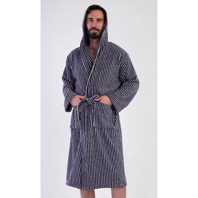 Vienetta pánský župan s kapucí tmavě modrá – Zboží Dáma Vienetta pánský župan s kapucí tmavě modrá – Zboží Dáma