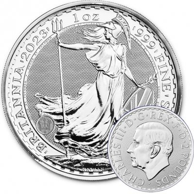 British Royal Mint Stříbrná mince BritanniaCharles III. 1 oz