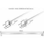 DEOKORK Plastová H - spojka / vnitřní roh 90° 500 mm - Bahenní dub R14 3167004-167 RENOLIT