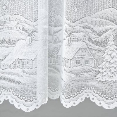 Žakárová záclona - ZIMNÍ KRAJINA A383101 150 cm – Hledejceny.cz