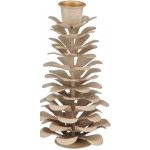 Gasper Dekorační kovový svícen V.14 cm krémový – Hledejceny.cz